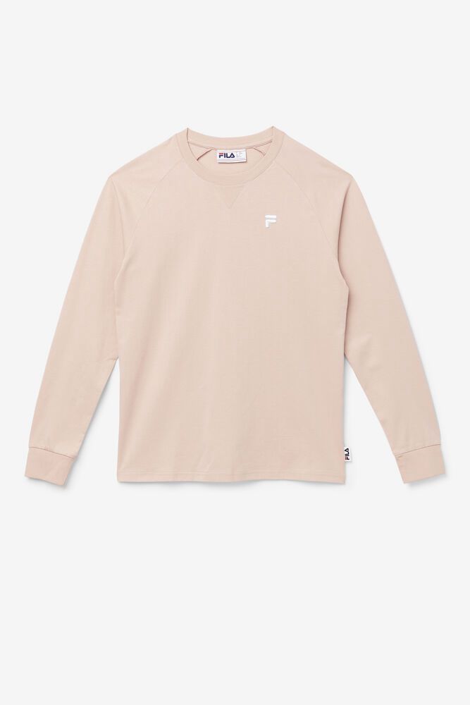 Fila T-Shirt Flynn Long Sleeve Mens Rose - India BWY-174356